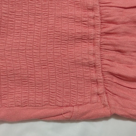 Abercrombie & Fitch Tie- Front Spaghetti Strap Midi Dress, Color Coral Size SP - Picture 9 of 15